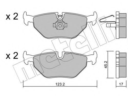 METELLI 22-0261-0 Тормозные колодки для BMW (Бмв) METELLI 22-0261-0 Тормозные колодки для BMW (Бмв)