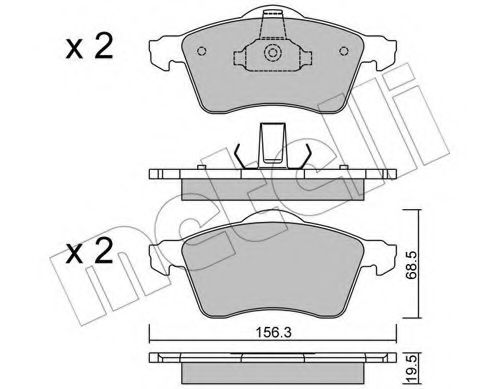 METELLI 22-0263-0 Тормозные колодки для VOLKSWAGEN T4 CARAVELLE (Фольксваген Т4 cараvэллэ) METELLI 22-0263-0 Тормозные колодки для VOLKSWAGEN T4 CARAVELLE (Фольксваген Т4 cараvэллэ)