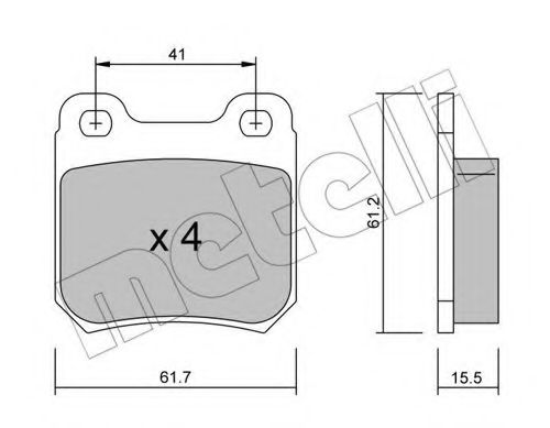 METELLI 22-0276-0 Тормозные колодки для OPEL OMEGA A (Опель Омэга а) METELLI 22-0276-0 Тормозные колодки для OPEL OMEGA A (Опель Омэга а)