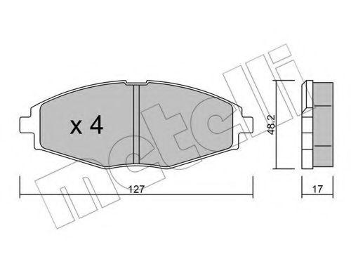METELLI 22-0293-0 Тормозные колодки для DAEWOO MATIZ (Дэу Матиз) METELLI 22-0293-0 Тормозные колодки для DAEWOO MATIZ (Дэу Матиз)