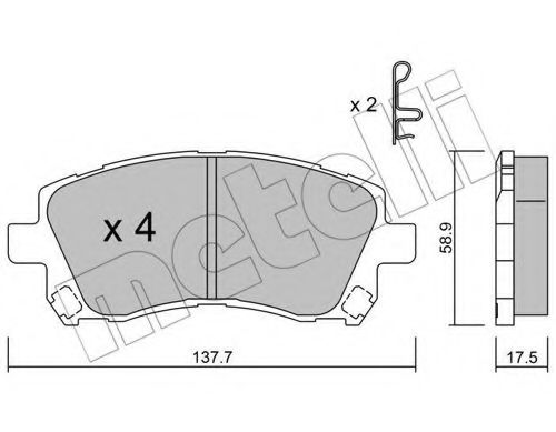 METELLI 22-0296-0 Тормозные колодки для SUBARU LIBERTY III (Субару Либэртъ 3) METELLI 22-0296-0 Тормозные колодки для SUBARU LIBERTY III (Субару Либэртъ 3)