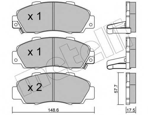 METELLI 22-0298-0 Тормозные колодки для HONDA SHUTTLE (Хонда Шуттлэ) METELLI 22-0298-0 Тормозные колодки для HONDA SHUTTLE (Хонда Шуттлэ)