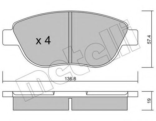 METELLI 22-0322-1 Тормозные колодки для PEUGEOT 207 (Пежо 207) METELLI 22-0322-1 Тормозные колодки для PEUGEOT 207 (Пежо 207)