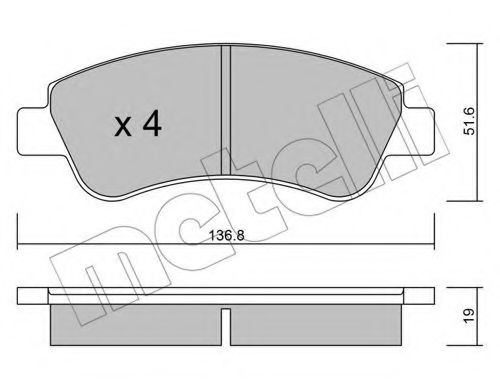 METELLI 22-0327-0 Тормозные колодки для PEUGEOT 207 (Пежо 207) METELLI 22-0327-0 Тормозные колодки для PEUGEOT 207 (Пежо 207)