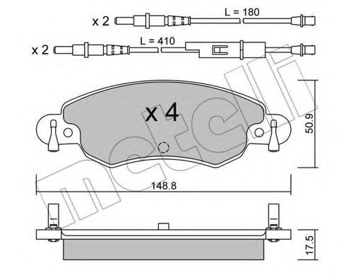 METELLI 22-0330-0 Тормозные колодки для CITROËN C5 II (CитроËн С5 2) METELLI 22-0330-0 Тормозные колодки для CITROËN C5 II (CитроËн С5 2)