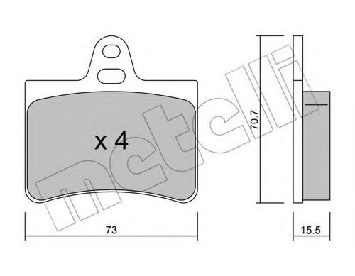 METELLI 22-0333-0 Тормозные колодки для CITROËN C5 II (CитроËн С5 2) METELLI 22-0333-0 Тормозные колодки для CITROËN C5 II (CитроËн С5 2)