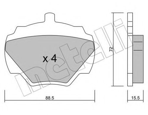 METELLI 22-0353-0 Тормозные колодки для LAND ROVER DEFENDER (Ленд ровер/лэнд ровер Дэфэндэр) METELLI 22-0353-0 Тормозные колодки для LAND ROVER DEFENDER (Ленд ровер/лэнд ровер Дэфэндэр)