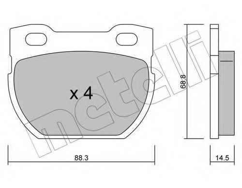 METELLI 22-0354-0 Тормозные колодки для LAND ROVER DEFENDER (Ленд ровер/лэнд ровер Дэфэндэр) METELLI 22-0354-0 Тормозные колодки для LAND ROVER DEFENDER (Ленд ровер/лэнд ровер Дэфэндэр)