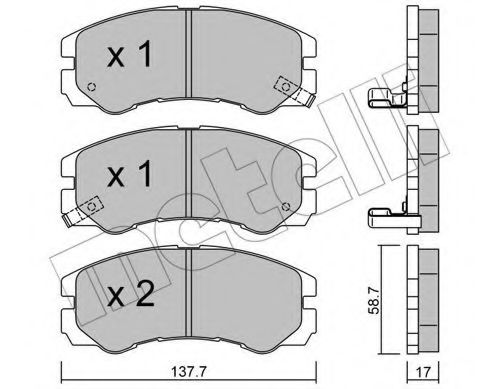 METELLI 22-0357-0 Тормозные колодки для OPEL FRONTERA B (Опель Фронтера б) METELLI 22-0357-0 Тормозные колодки для OPEL FRONTERA B (Опель Фронтера б)