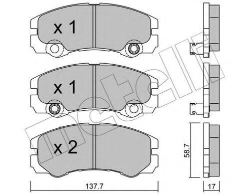METELLI 22-0357-1 Тормозные колодки для OPEL FRONTERA B (Опель Фронтера б) METELLI 22-0357-1 Тормозные колодки для OPEL FRONTERA B (Опель Фронтера б)