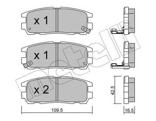 METELLI 22-0358-0 Тормозные колодки для GREAT WALL HAVAL 5 (Грейтвол Хаvал 5) METELLI 22-0358-0 Тормозные колодки для GREAT WALL HAVAL 5 (Грейтвол Хаvал 5)