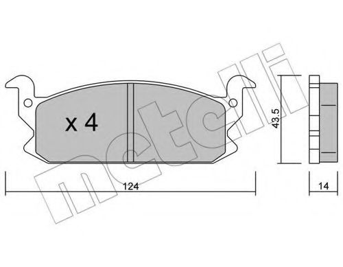 METELLI 22-0380-0 Тормозные колодки для DAIHATSU CHARADE II (Дайхатсу Чарадэ 2) METELLI 22-0380-0 Тормозные колодки для DAIHATSU CHARADE II (Дайхатсу Чарадэ 2)
