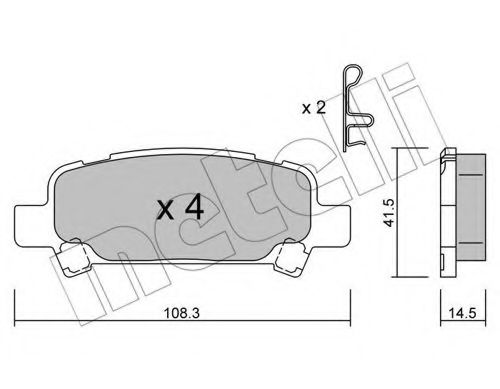 METELLI 22-0414-0 Тормозные колодки для SUBARU LIBERTY III (Субару Либэртъ 3) METELLI 22-0414-0 Тормозные колодки для SUBARU LIBERTY III (Субару Либэртъ 3)
