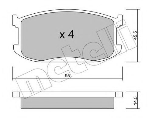 METELLI 22-0467-0 Тормозные колодки для MAZDA GLC II (Мазда Глc 2) METELLI 22-0467-0 Тормозные колодки для MAZDA GLC II (Мазда Глc 2)