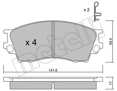 METELLI 22-0473-0 Тормозные колодки для MAZDA PROCEED/DRIFTER (Мазда Просид/дрифтэр) METELLI 22-0473-0 Тормозные колодки для MAZDA PROCEED/DRIFTER (Мазда Просид/дрифтэр)