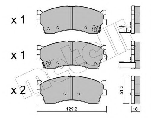 METELLI 22-0512-0 Тормозные колодки для KIA MENTOR (Киа Мэнтор) METELLI 22-0512-0 Тормозные колодки для KIA MENTOR (Киа Мэнтор)