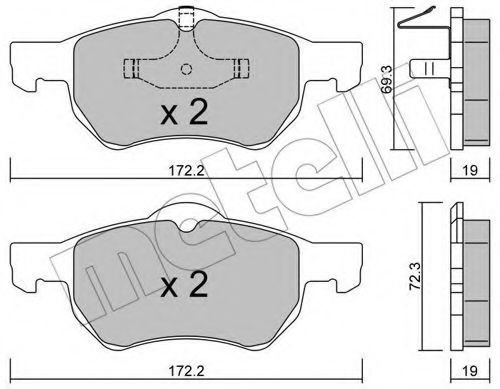 METELLI 22-0523-0 Тормозные колодки для CHRYSLER TOWN COUNTRY IV (Крайслер Таун кантри 4) METELLI 22-0523-0 Тормозные колодки для CHRYSLER TOWN COUNTRY IV (Крайслер Таун кантри 4)