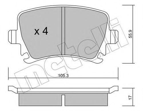 METELLI 22-0553-0 Тормозные колодки для AUDI TT (Ауди Тт) METELLI 22-0553-0 Тормозные колодки для AUDI TT (Ауди Тт)