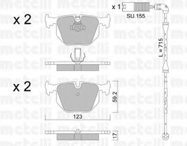 METELLI 22-0560-2K Тормозные колодки для BMW (Бмв) METELLI 22-0560-2K Тормозные колодки для BMW (Бмв)