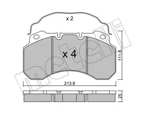 METELLI 22-0588-0 Тормозные колодки для NISSAN ECO-T (Ниссан Эcо-т) METELLI 22-0588-0 Тормозные колодки для NISSAN ECO-T (Ниссан Эcо-т)