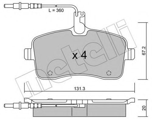 METELLI 22-0600-0 Тормозные колодки для PEUGEOT 407 (Пежо 407) METELLI 22-0600-0 Тормозные колодки для PEUGEOT 407 (Пежо 407)