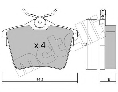 METELLI 22-0602-0 Тормозные колодки для PEUGEOT 407 (Пежо 407) METELLI 22-0602-0 Тормозные колодки для PEUGEOT 407 (Пежо 407)