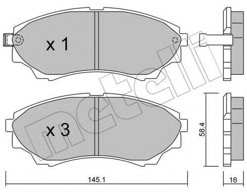 METELLI 22-0610-0 Тормозные колодки для MAZDA PROCEED/DRIFTER (Мазда Просид/дрифтэр) METELLI 22-0610-0 Тормозные колодки для MAZDA PROCEED/DRIFTER (Мазда Просид/дрифтэр)