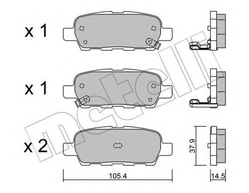 METELLI 22-0612-0 Тормозные колодки для SUZUKI GRAND NOMADE II (Сузуки Гранд номадэ 2) METELLI 22-0612-0 Тормозные колодки для SUZUKI GRAND NOMADE II (Сузуки Гранд номадэ 2)