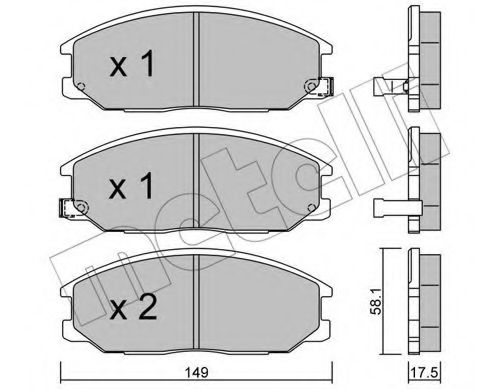 METELLI 22-0632-0 Тормозные колодки для SSANGYONG KYRON (Сан-янг/санянг Кайрон) METELLI 22-0632-0 Тормозные колодки для SSANGYONG KYRON (Сан-янг/санянг Кайрон)