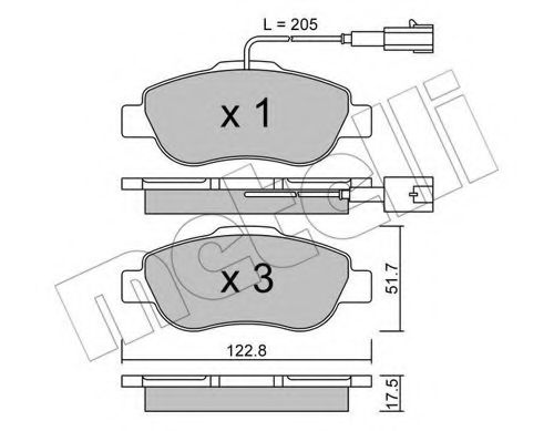 METELLI 22-0638-1 Тормозные колодки для FIAT 500 C (Фиат 500 c) METELLI 22-0638-1 Тормозные колодки для FIAT 500 C (Фиат 500 c)