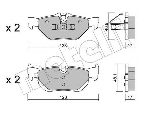 METELLI 22-0642-0 Тормозные колодки для BMW (Бмв) METELLI 22-0642-0 Тормозные колодки для BMW (Бмв)