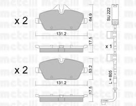 METELLI 22-0664-1K Тормозные колодки для MINI MINI CLUBVAN (Мини Мини cлубvан) METELLI 22-0664-1K Тормозные колодки для MINI MINI CLUBVAN (Мини Мини cлубvан)