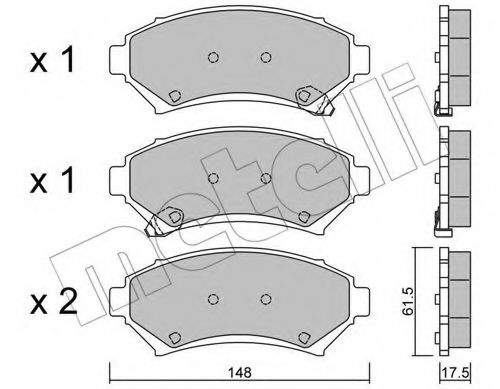 METELLI 22-0696-0 Тормозные колодки для BUICK (Бьюик) METELLI 22-0696-0 Тормозные колодки для BUICK (Бьюик)