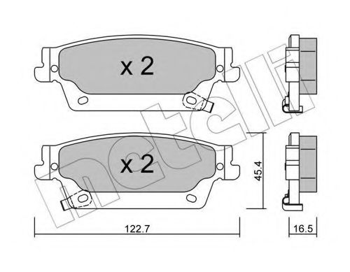 METELLI 22-0701-0 Тормозные колодки для CADILLAC SRX (Кадилак Срх) METELLI 22-0701-0 Тормозные колодки для CADILLAC SRX (Кадилак Срх)