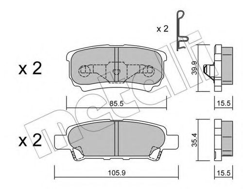 METELLI 22-0737-0 Тормозные колодки для MITSUBISHI LANCER (Митсубиши/митсубиси Ланcэр) METELLI 22-0737-0 Тормозные колодки для MITSUBISHI LANCER (Митсубиши/митсубиси Ланcэр)