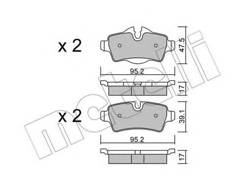 METELLI 22-0769-0 Тормозные колодки для MINI MINI CLUBVAN (Мини Мини cлубvан) METELLI 22-0769-0 Тормозные колодки для MINI MINI CLUBVAN (Мини Мини cлубvан)
