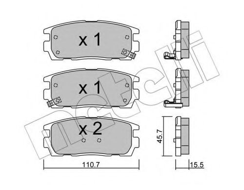 METELLI 22-0779-0 Тормозные колодки для CHEVROLET CAPTIVA (Шевроле Каптива) METELLI 22-0779-0 Тормозные колодки для CHEVROLET CAPTIVA (Шевроле Каптива)