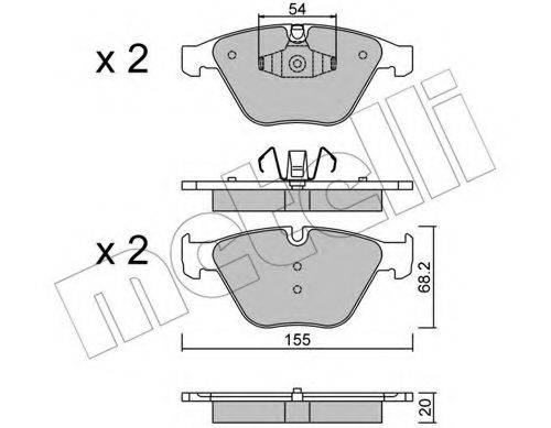 METELLI 22-0558-6 Тормозные колодки для BMW (Бмв) METELLI 22-0558-6 Тормозные колодки для BMW (Бмв)