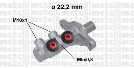 METELLI 05-0681 Главный тормозной цилиндр для FIAT 500 (Фиат 500) METELLI 05-0681 Главный тормозной цилиндр для FIAT 500 (Фиат 500)