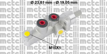 METELLI 05-0773 Главный тормозной цилиндр для MERCEDESBENZ (Мерседес бенц) METELLI 05-0773 Главный тормозной цилиндр для MERCEDESBENZ (Мерседес бенц)
