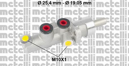 METELLI 05-0774 Главный тормозной цилиндр для MERCEDESBENZ (Мерседес бенц) METELLI 05-0774 Главный тормозной цилиндр для MERCEDESBENZ (Мерседес бенц)