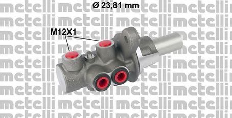METELLI 05-0779 Главный тормозной цилиндр для FIAT DOBLO (Фиат Добло) METELLI 05-0779 Главный тормозной цилиндр для FIAT DOBLO (Фиат Добло)