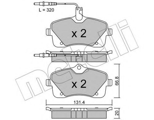METELLI 22-0853-0 Тормозные колодки для PEUGEOT 407 (Пежо 407) METELLI 22-0853-0 Тормозные колодки для PEUGEOT 407 (Пежо 407)