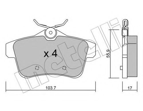 METELLI 22-0855-0 Тормозные колодки для CITROËN C4 PICASSO I (CитроËн С4 пикассо 1) METELLI 22-0855-0 Тормозные колодки для CITROËN C4 PICASSO I (CитроËн С4 пикассо 1)