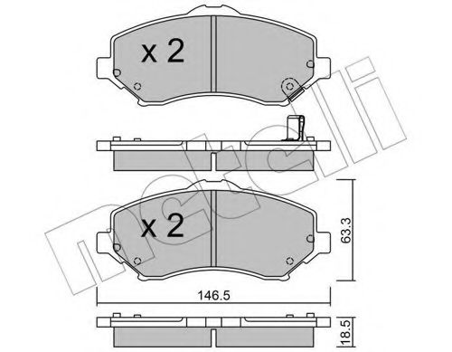 METELLI 22-0862-1 Тормозные колодки для DODGE JOURNEY (Додж Жоурнэъ) METELLI 22-0862-1 Тормозные колодки для DODGE JOURNEY (Додж Жоурнэъ)