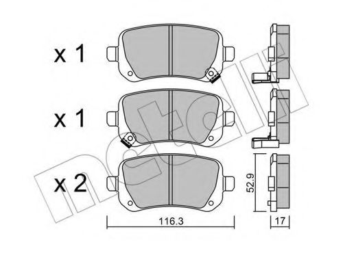 METELLI 22-0864-0 Тормозные колодки для DODGE JOURNEY (Додж Жоурнэъ) METELLI 22-0864-0 Тормозные колодки для DODGE JOURNEY (Додж Жоурнэъ)