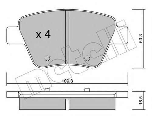 METELLI 22-0889-0 Тормозные колодки для VOLKSWAGEN (Фольксваген) METELLI 22-0889-0 Тормозные колодки для VOLKSWAGEN (Фольксваген)