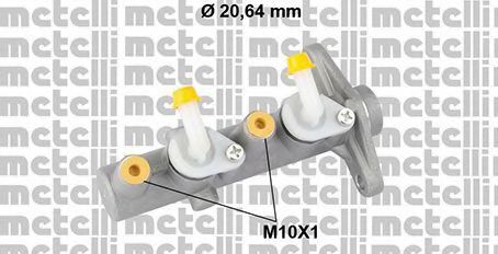 METELLI 05-0827 Главный тормозной цилиндр для MITSUBISHI MIRAGE (Митсубиши/митсубиси Мирагэ) METELLI 05-0827 Главный тормозной цилиндр для MITSUBISHI MIRAGE (Митсубиши/митсубиси Мирагэ)