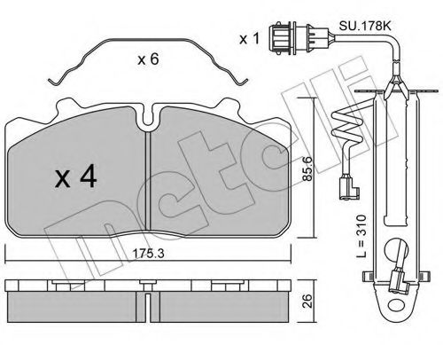 METELLI 22-0582-3K Тормозные колодки для RENAULT TRUCKS MIDLUM (Рено трак Мидлум) METELLI 22-0582-3K Тормозные колодки для RENAULT TRUCKS MIDLUM (Рено трак Мидлум)