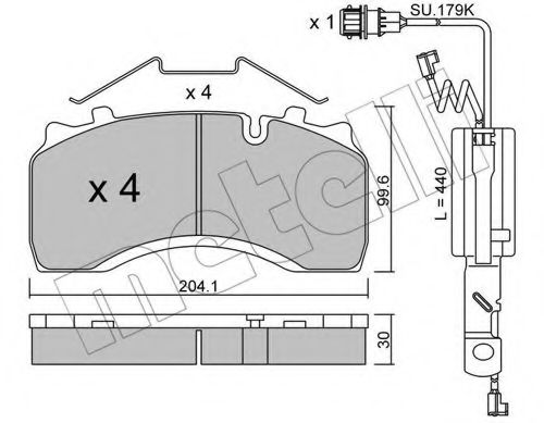 METELLI 22-0590-1K Тормозные колодки для RENAULT TRUCKS MIDLUM (Рено трак Мидлум) METELLI 22-0590-1K Тормозные колодки для RENAULT TRUCKS MIDLUM (Рено трак Мидлум)